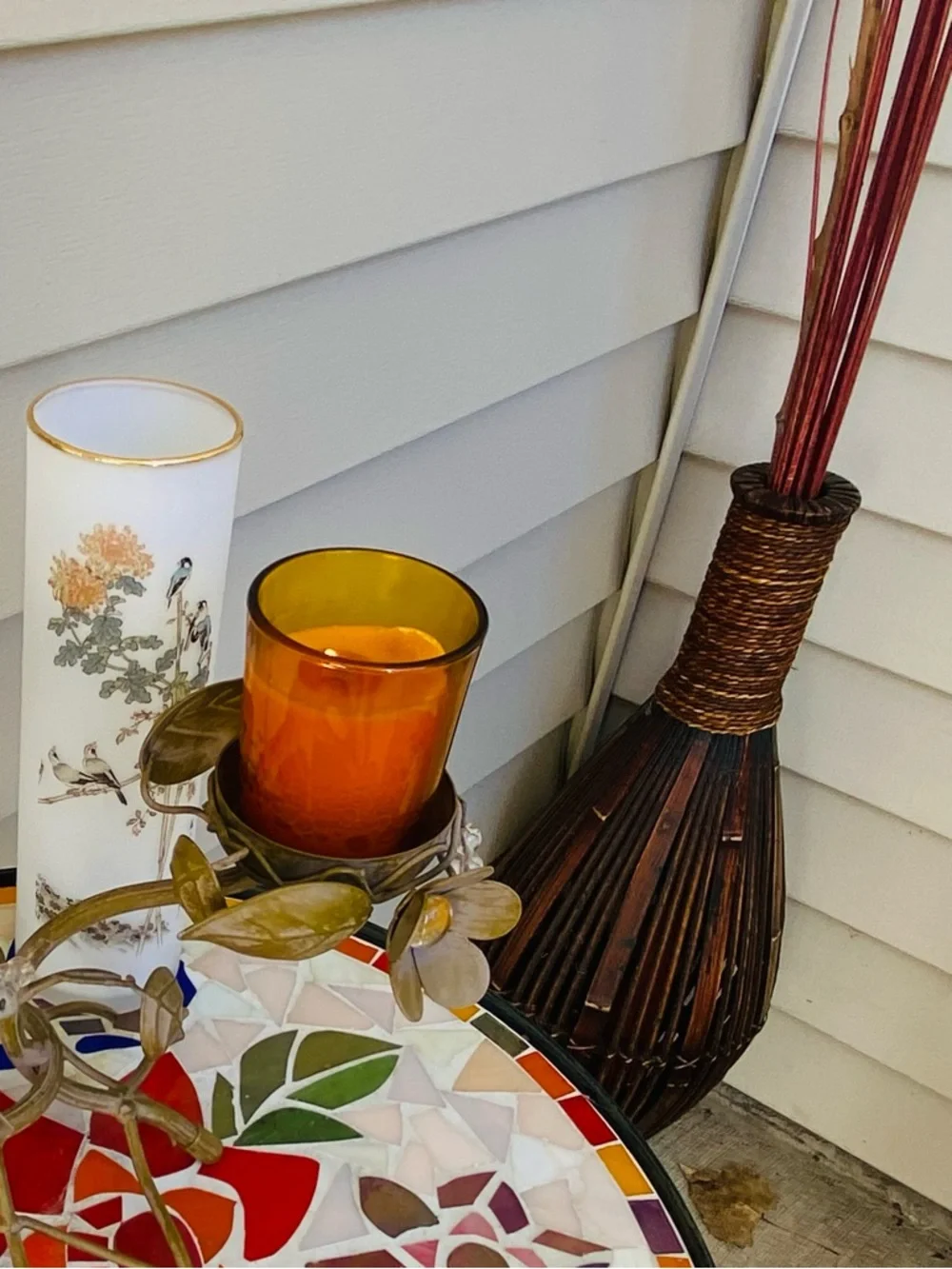 Creative Home Accents Decorative Brown Wicker Woven Floor Vase🏺NOT Water Tight